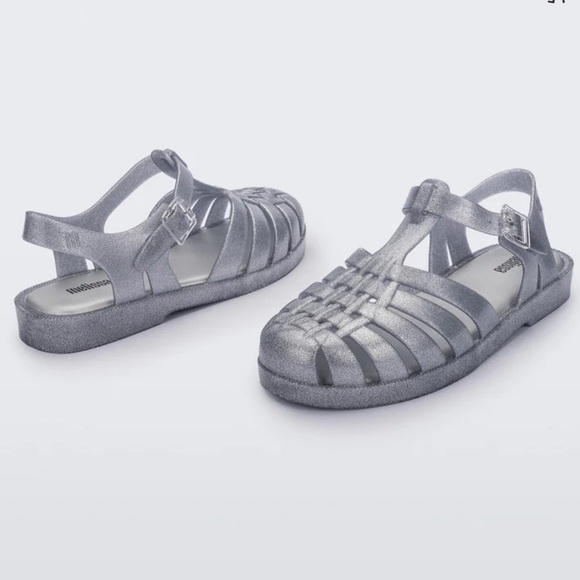 Melissa possession size 9 in clear glitter (silver) - Picture 3 of 12